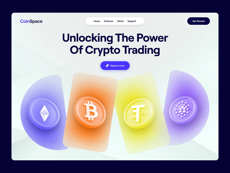 CoinSpace - Crypto Website Design Concept by Mostafizur Rahaman