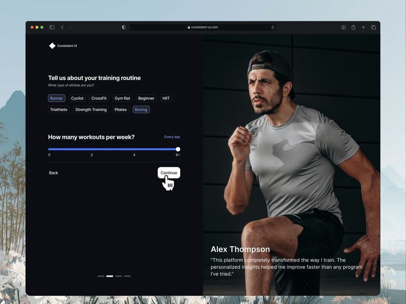 Training Routine Onboarding - Consistent UI