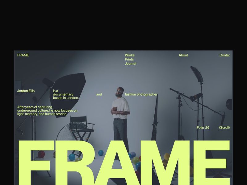 FRAME – Photography Portfolio Concept
