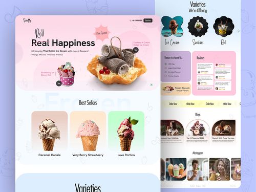 Scoopy - Ice Cream Landing Page Design
