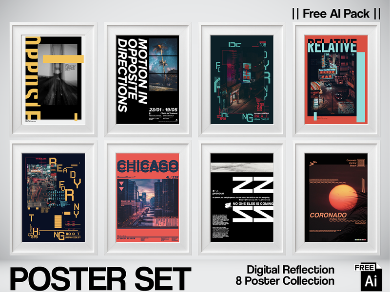 A/NEBULA — 8-Piece Experimental Poster Pack (Free AI)