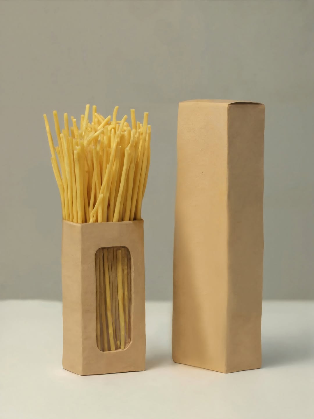 From idea to concept: Spaghetti packaging mockup design powered by AI, crafted for brands seeking a unique visual narrative.Which concept do you think conveys the feeling of a classic, eco-friendly and luxurious brand to the audience? Image 1