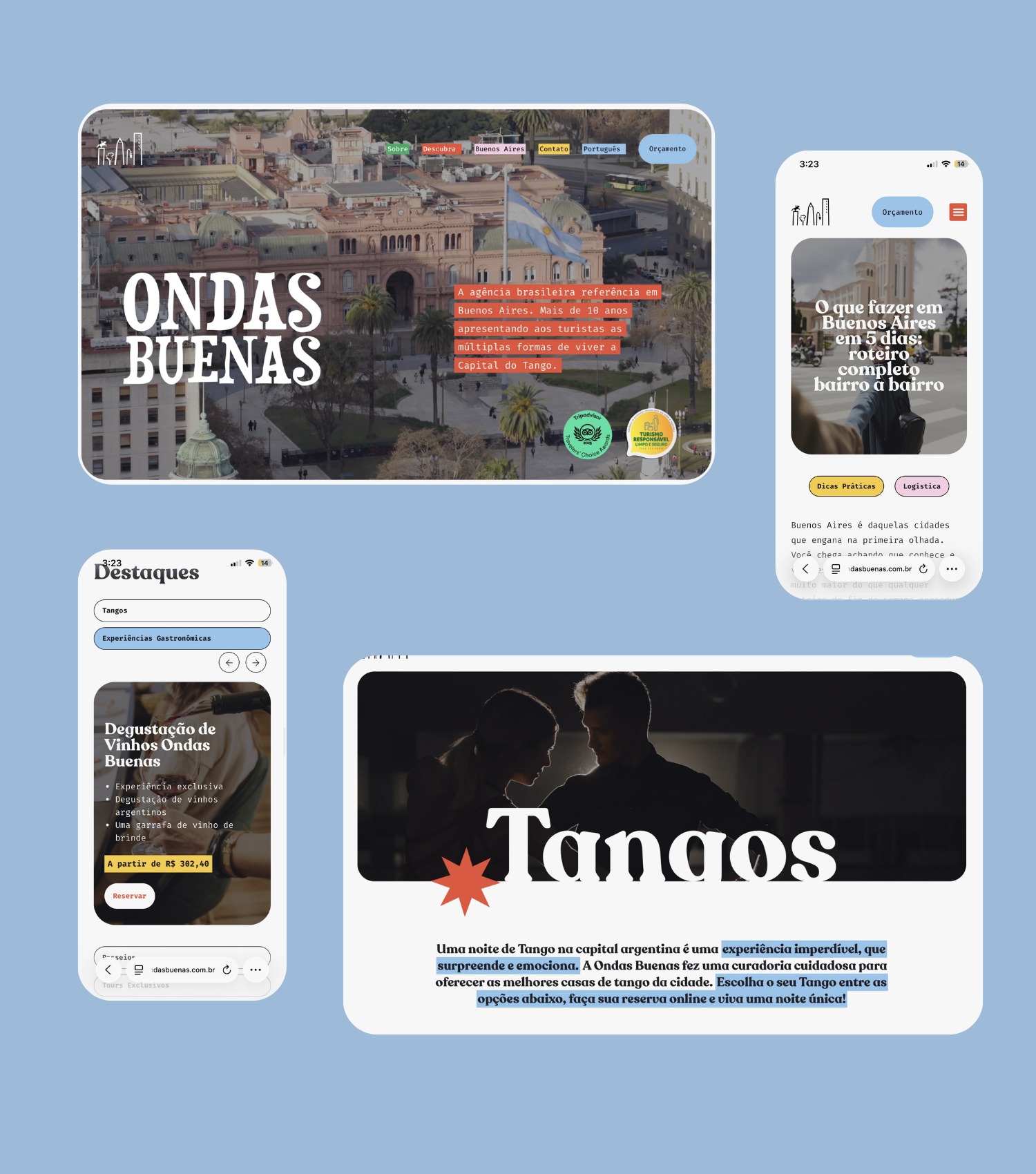 Ondas Buenas — Travel Agency Website Design | .fubá Image 2