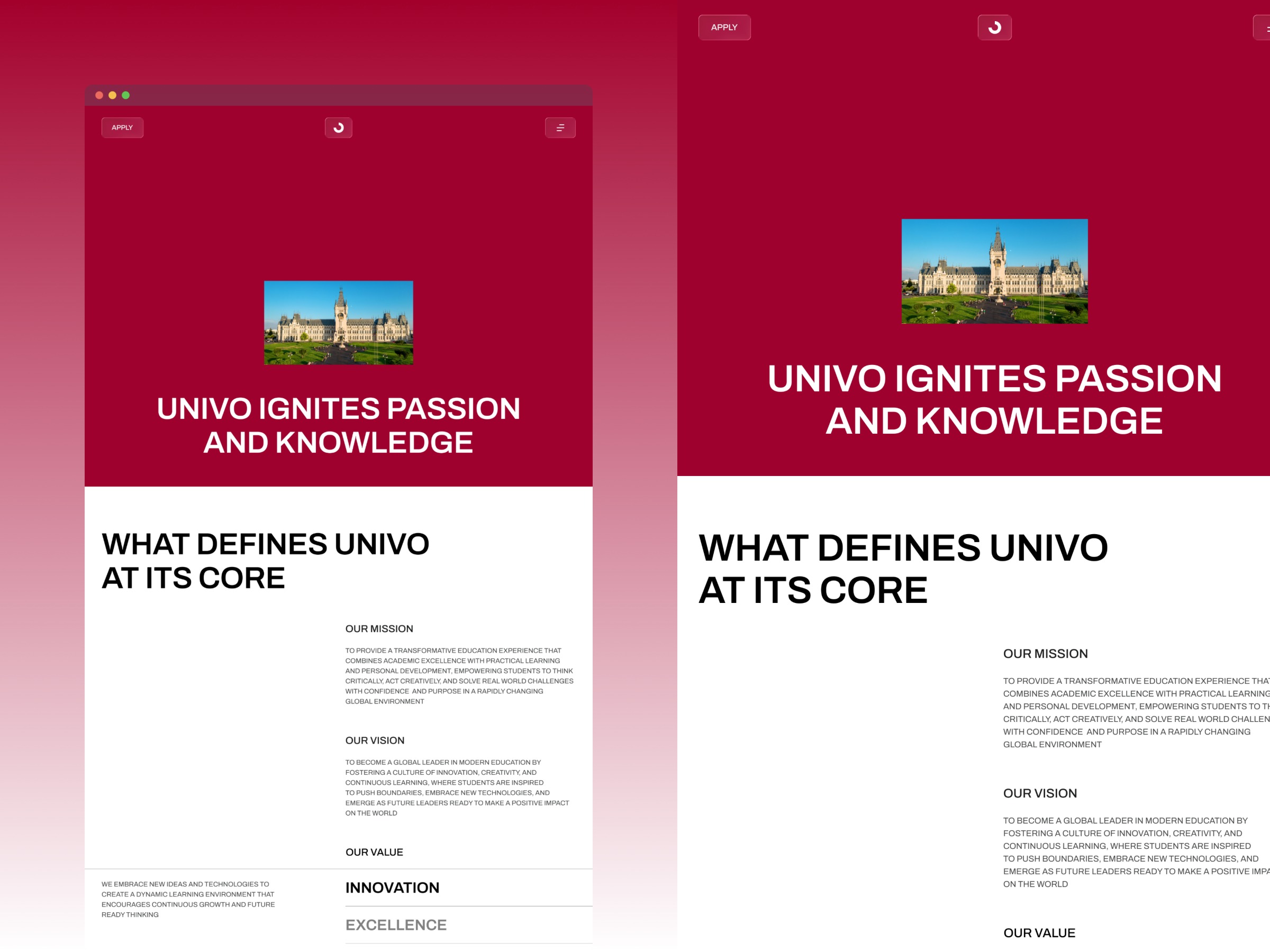 Univo Premium Education Website Template Image 0