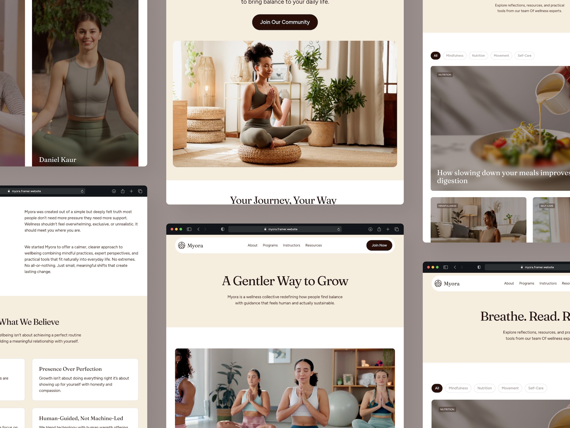 Myora Yoga & Wellness Website Template Image 0