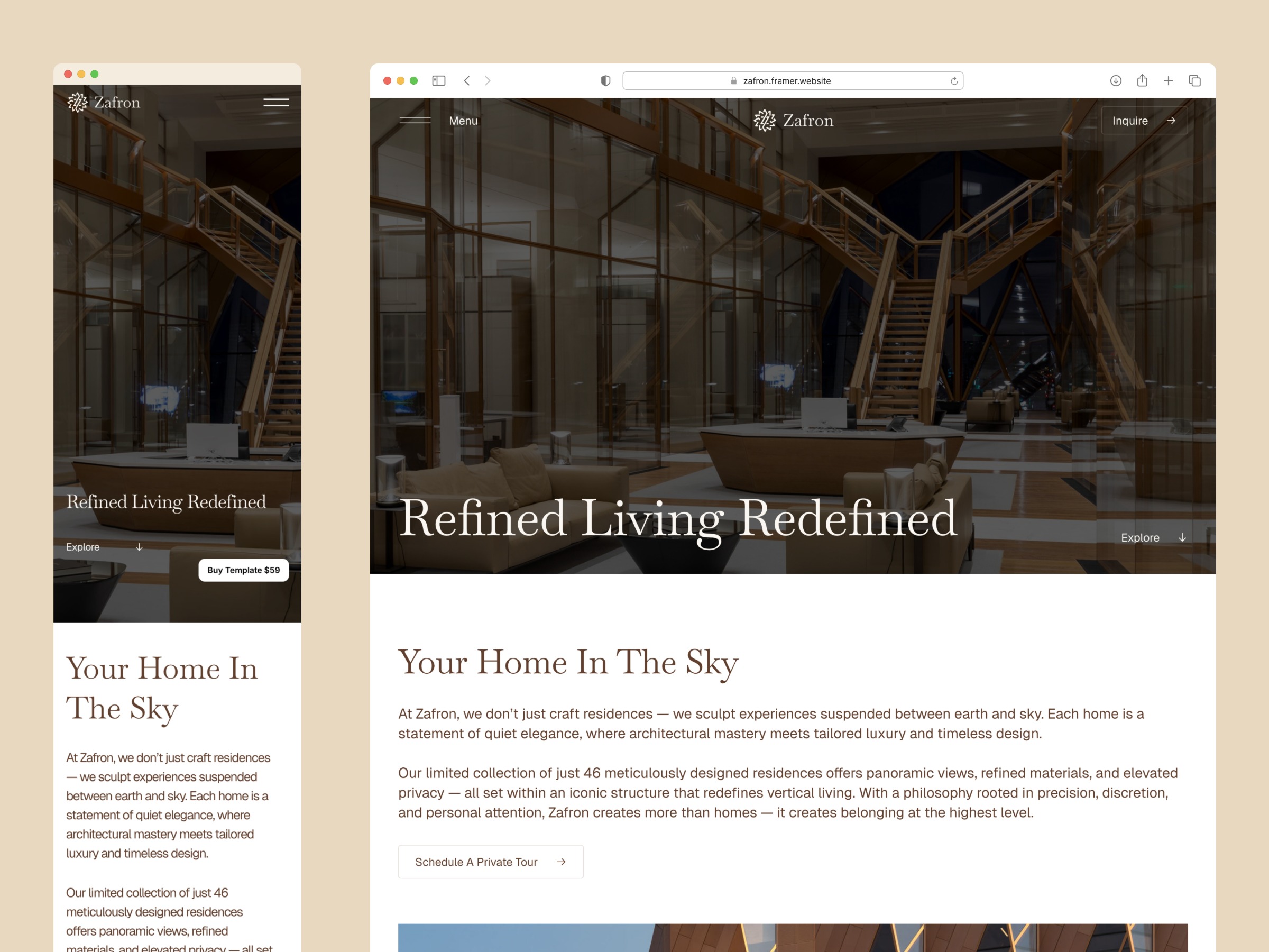 Zafron Luxury RealEstate Website Template