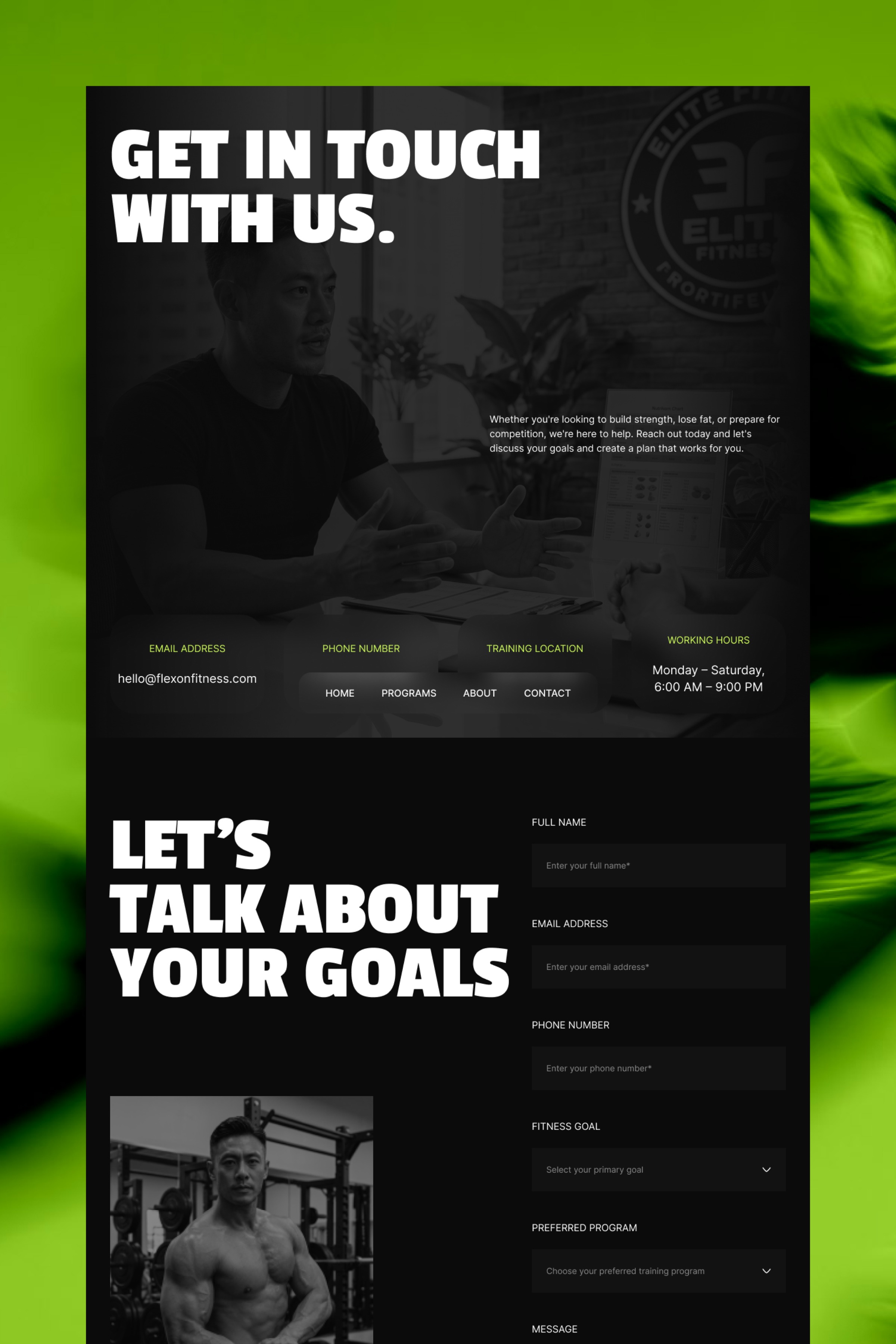 Flexon Fitness Coach Framer Template Image 0