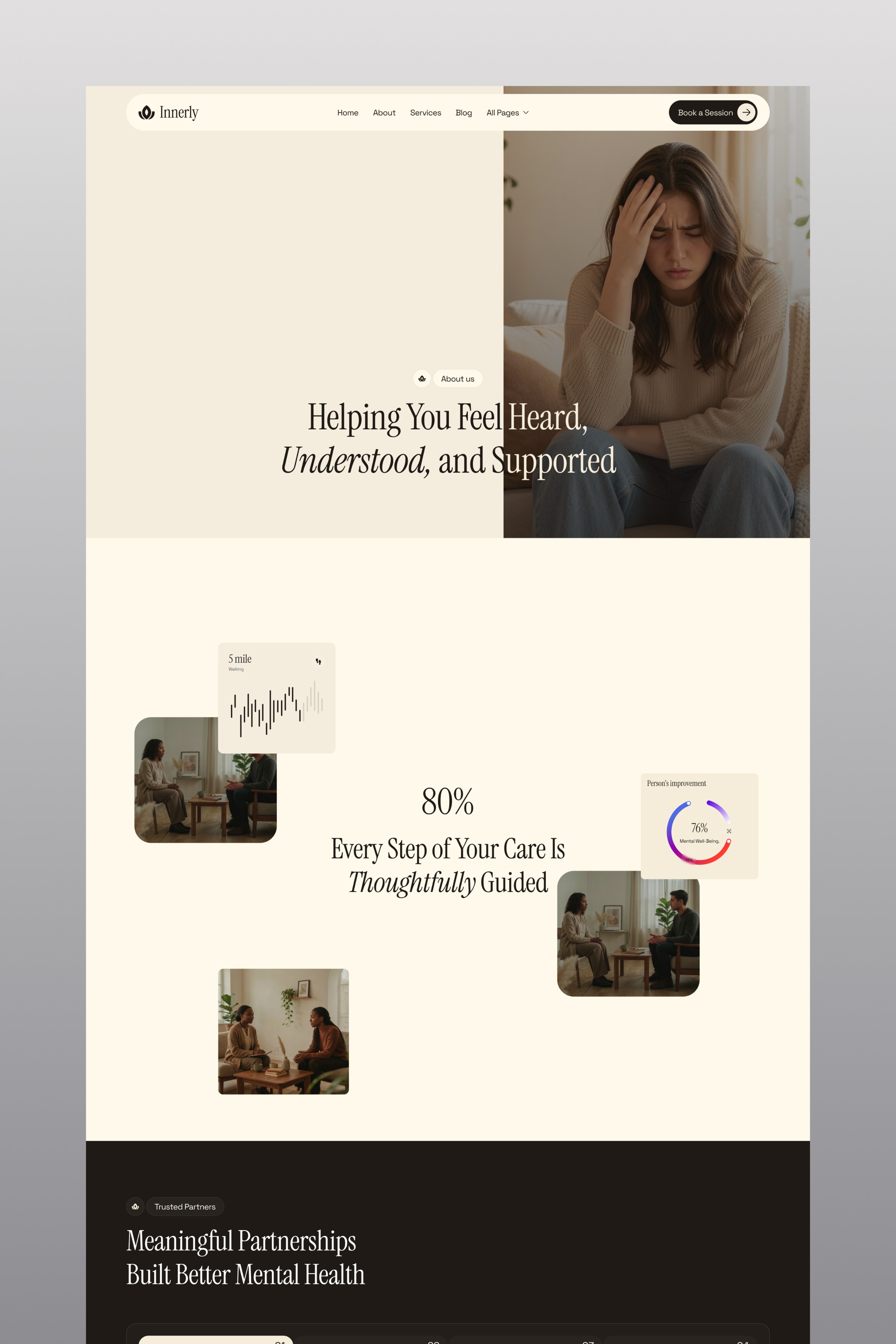 Innerly Mental Health Therapist Website