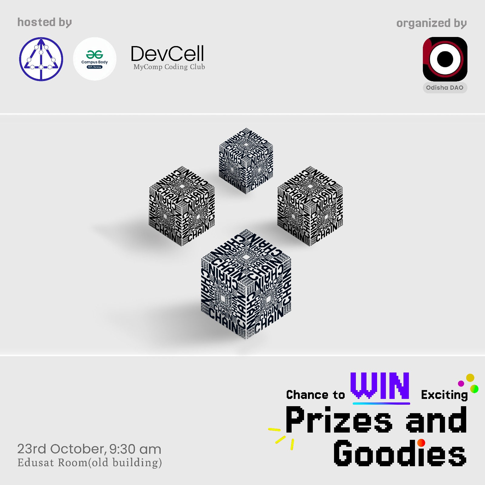 block chain seminar poster .