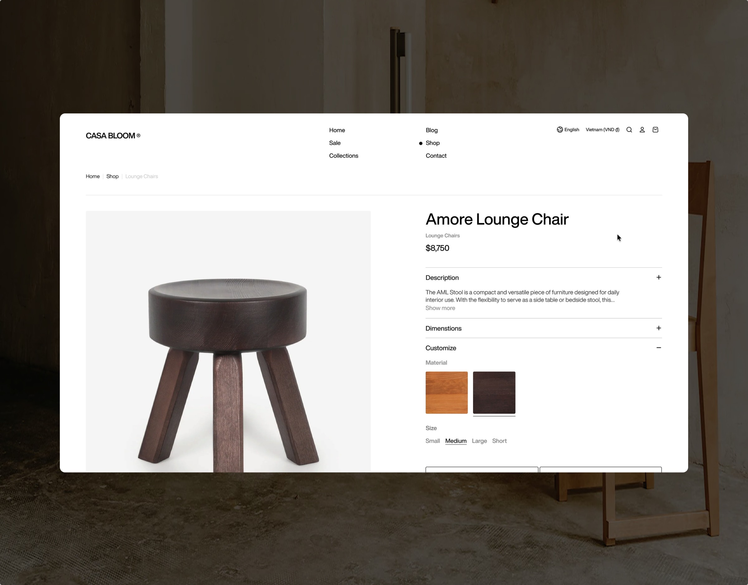 Casabloom Ecommere website Image 1