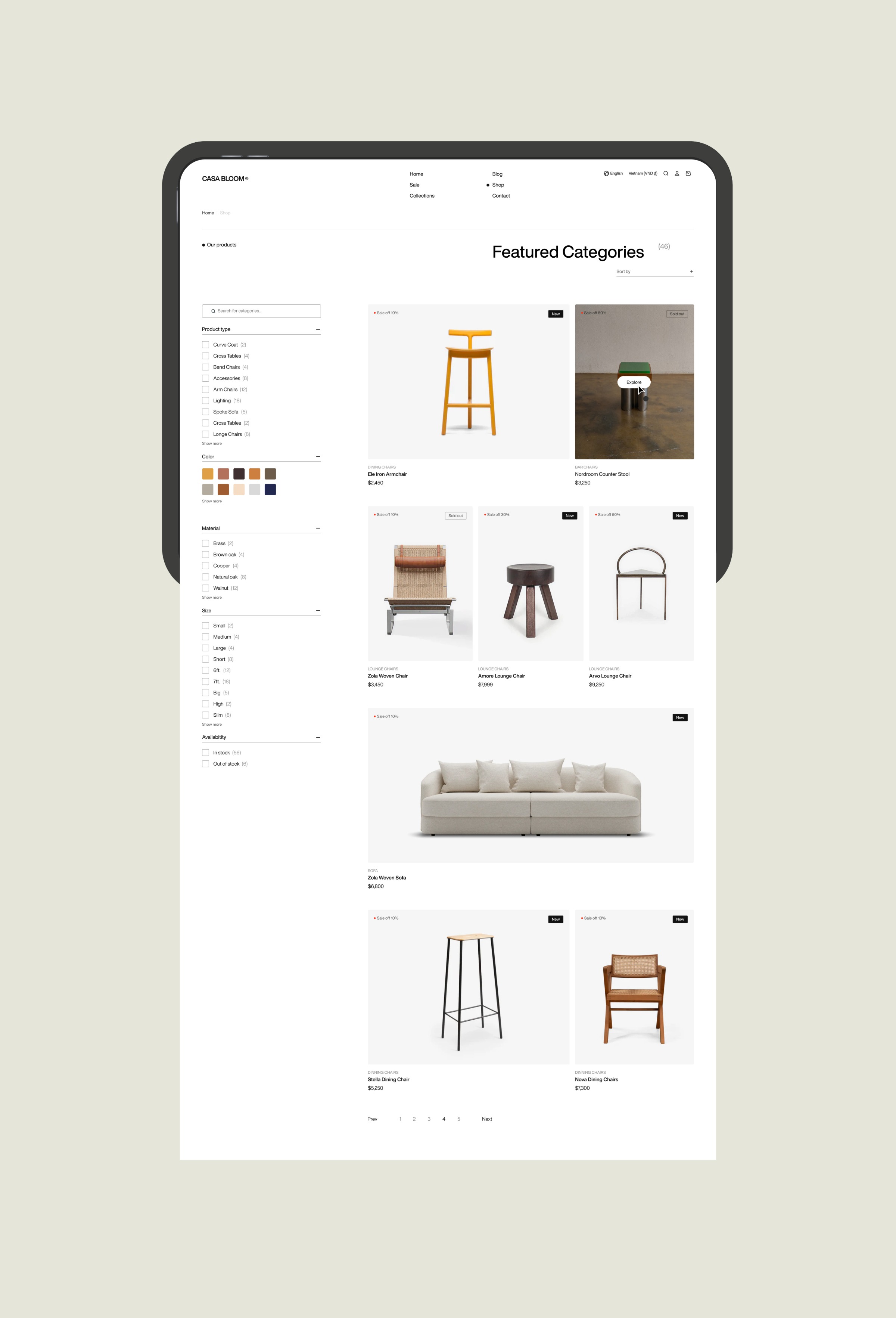 Casabloom Ecommere website Image 3