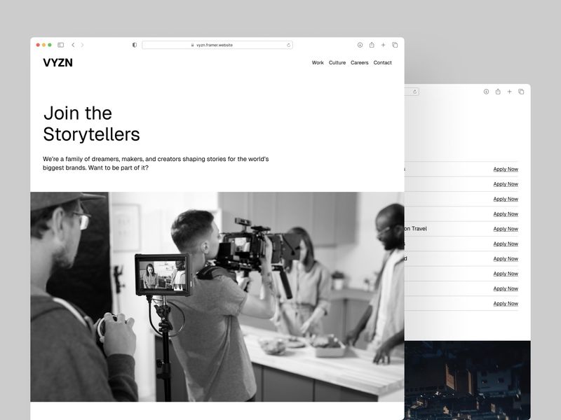 VYZN · Video Production Agency Template