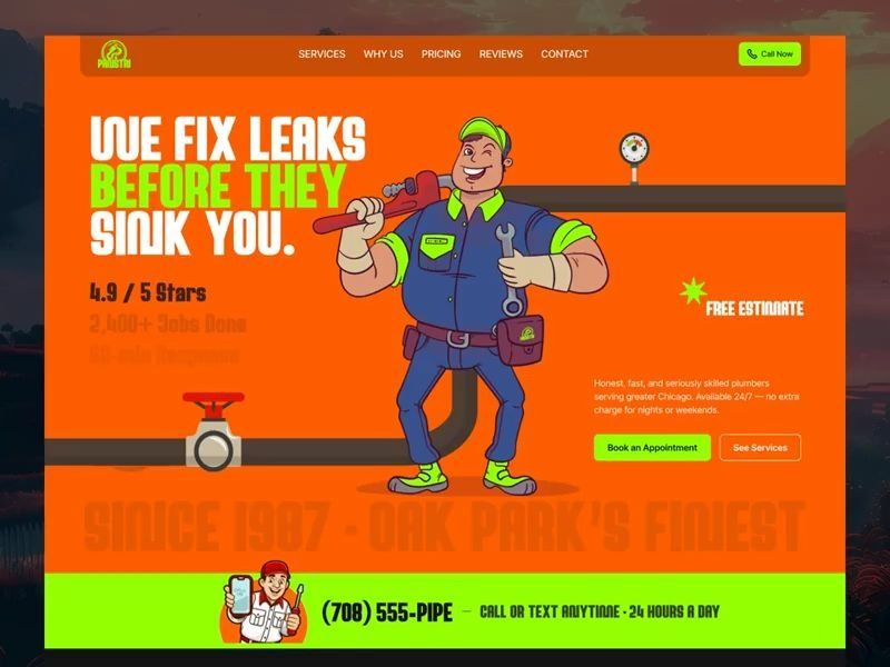 Panstri-Plumbing Service Landing Page