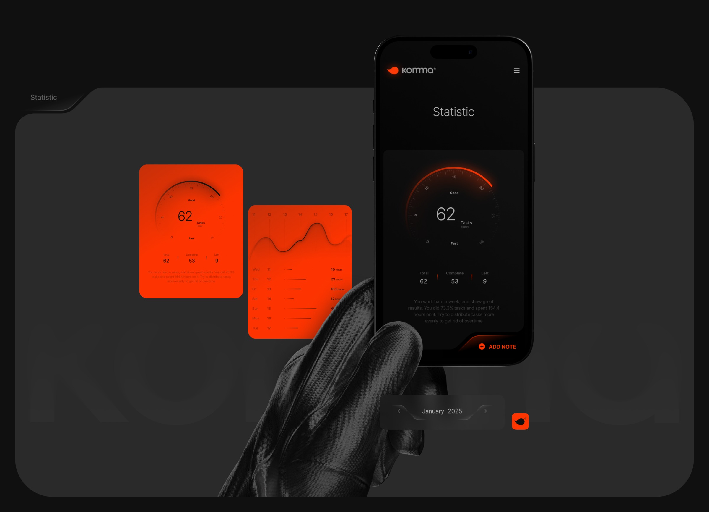 Komma© — Notes and Task management. UX UI Design Image 1