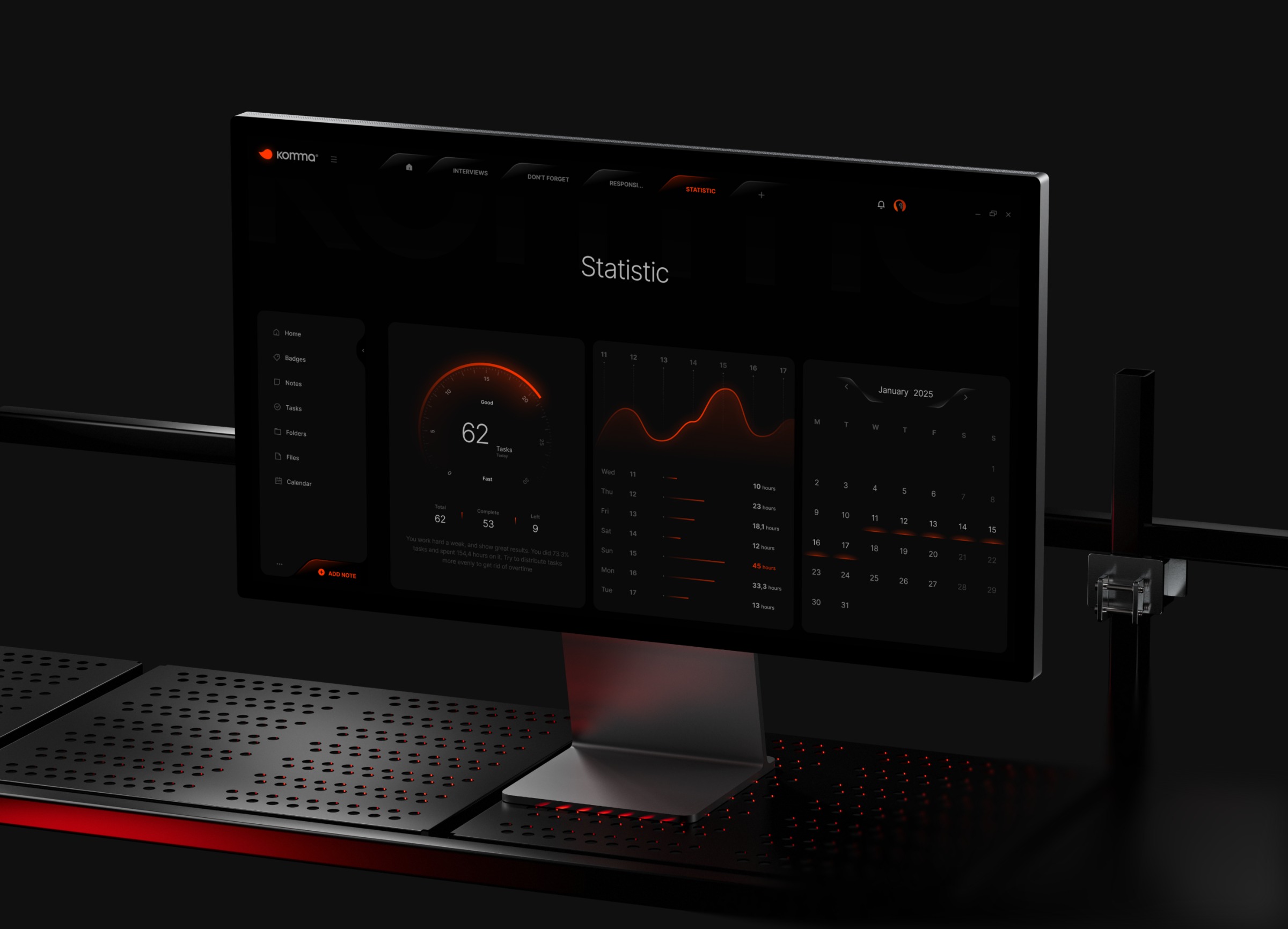 Komma© — Notes and Task management. UX UI Design Image 4