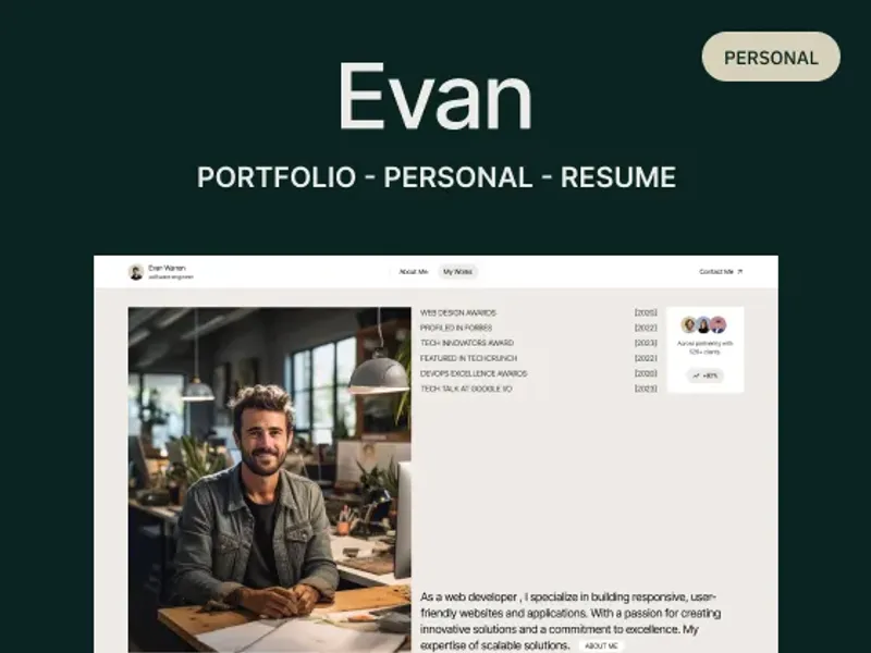 Evan Warren - Portfolio & Agency Website Template