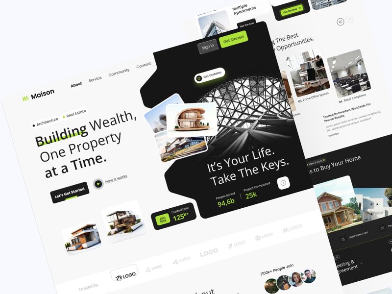 Masion Real Estate Website Design Clean, Modern & Professional by Visualsage