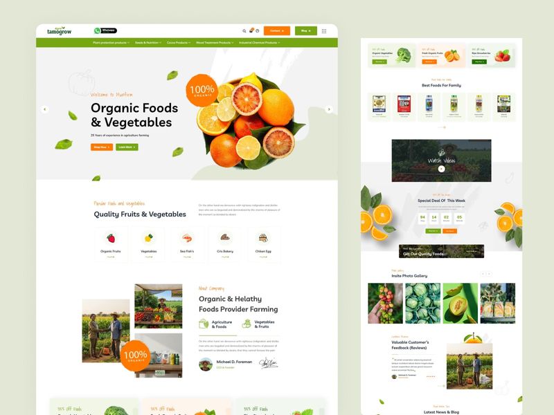 Tamogrow — Agro-Tech Retail Platform & Inventory Logic | Website Design