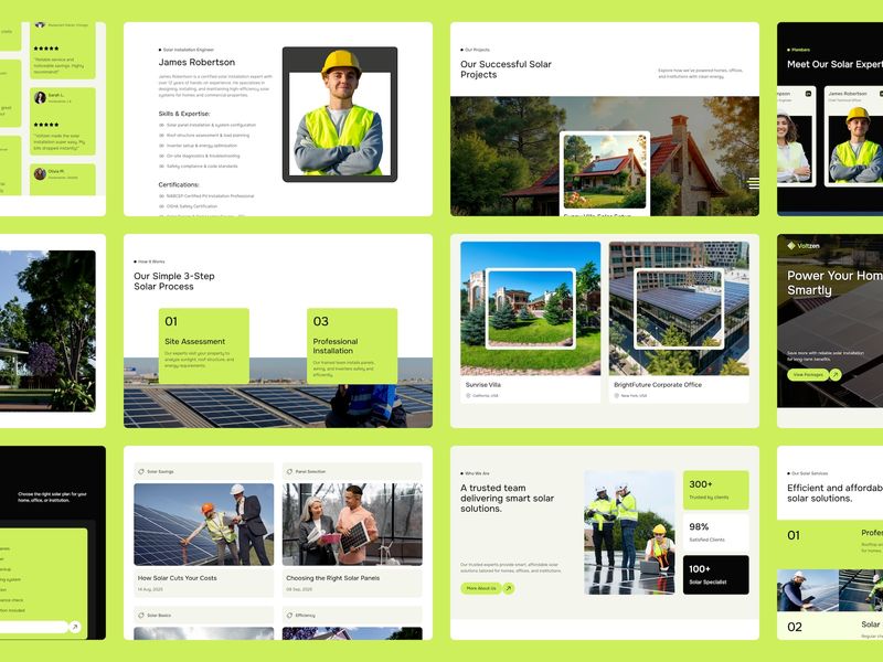 Voltzen · Solar Energy Website Template