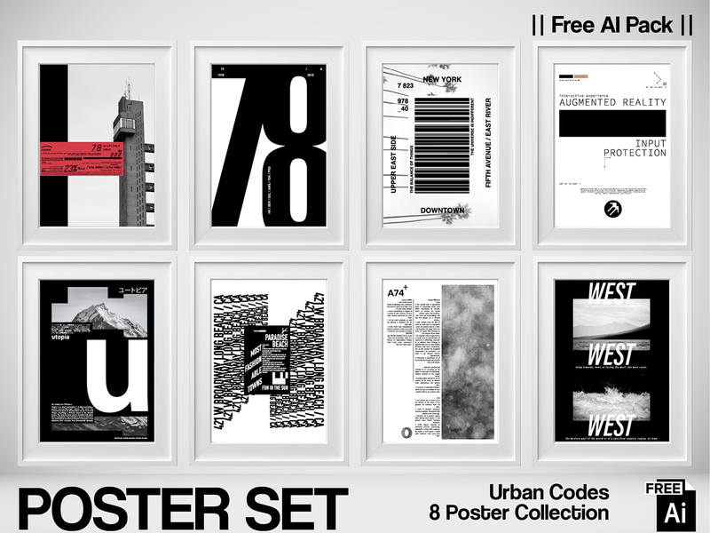 Urban Codes — Free AI Poster Collection (8 Posters)