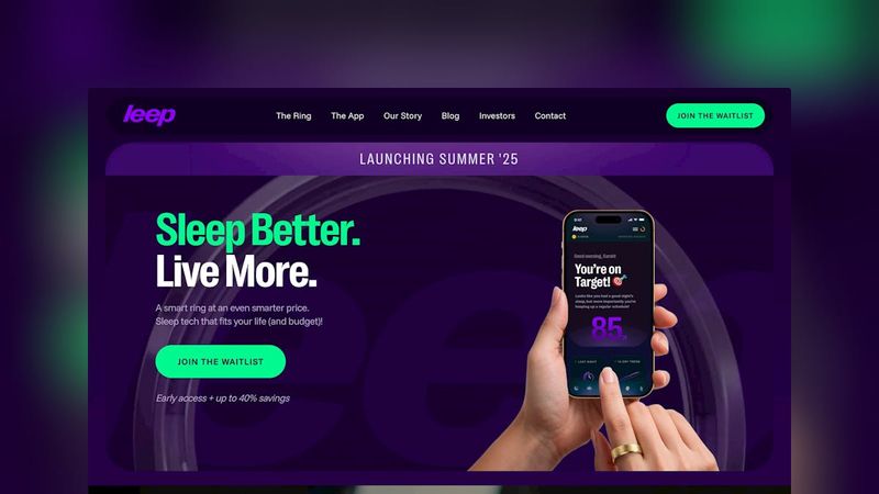 Screenshot taken from Leep Smart Ring