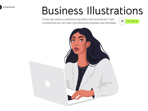 BUSINESS ILLUSTRATIONS THE18.DESIGN — Design Freebies on UI8