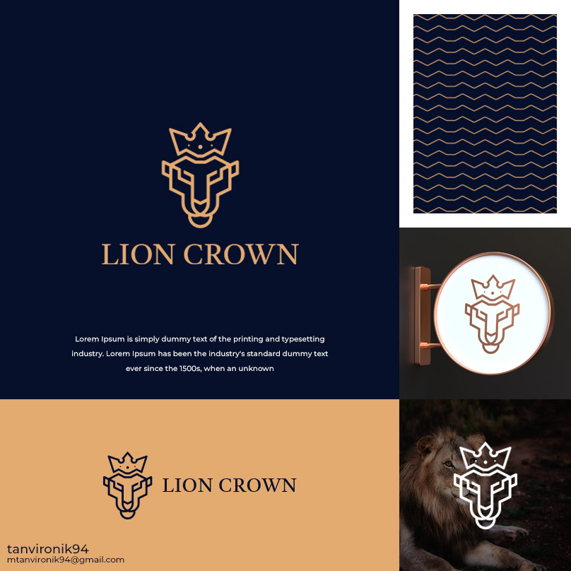 Brand Identity, Lion Crown, Branding, Logo Design Image 17