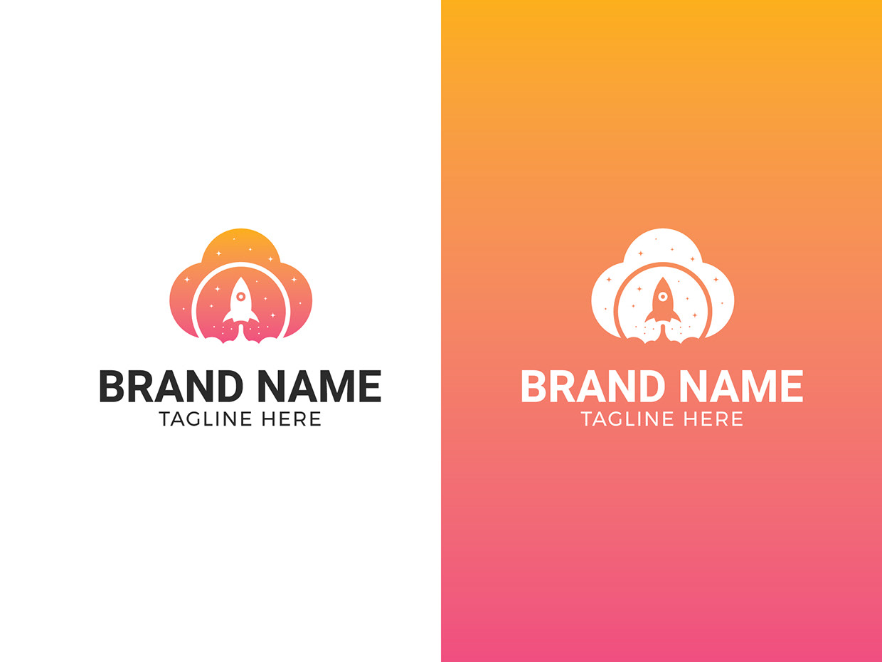 Cloud Rocket - SPACE SHIP - Abstract Logo Design Image 0