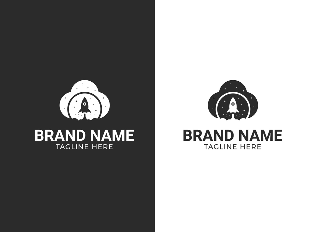 Cloud Rocket - SPACE SHIP - Abstract Logo Design Image 1
