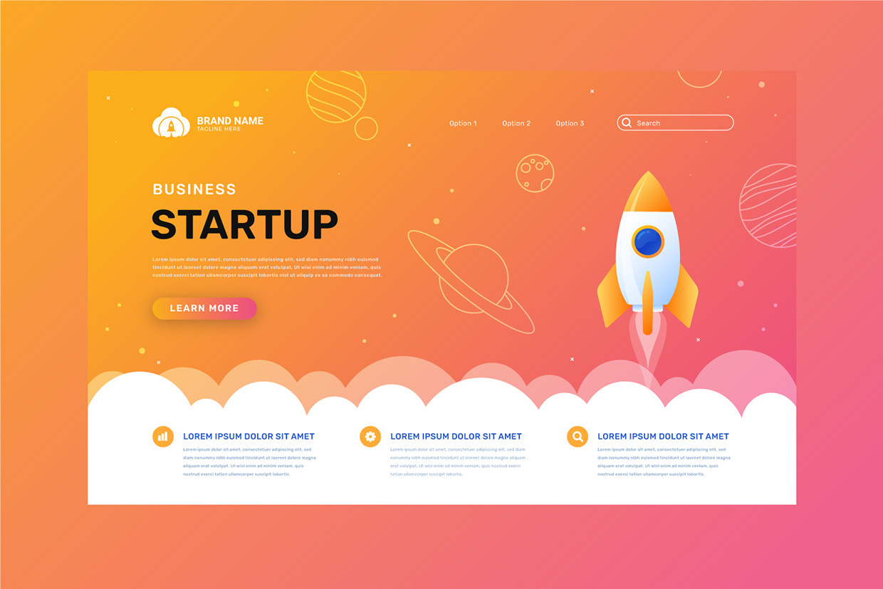 Cloud Rocket - SPACE SHIP - Abstract Logo Design Image 3