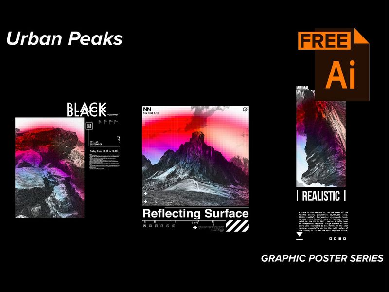 Urban Peaks — Retro-Modern Mountain Series
