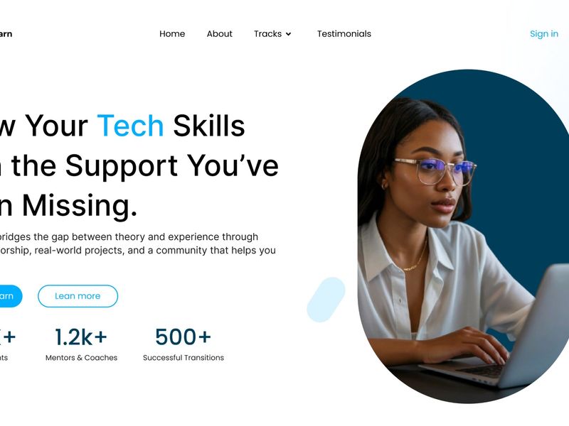 EdTech Landing Page Design