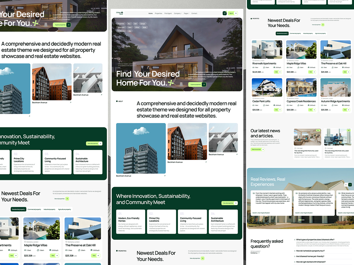 UrbanNest — Real Estate Webflow Template Image 1
