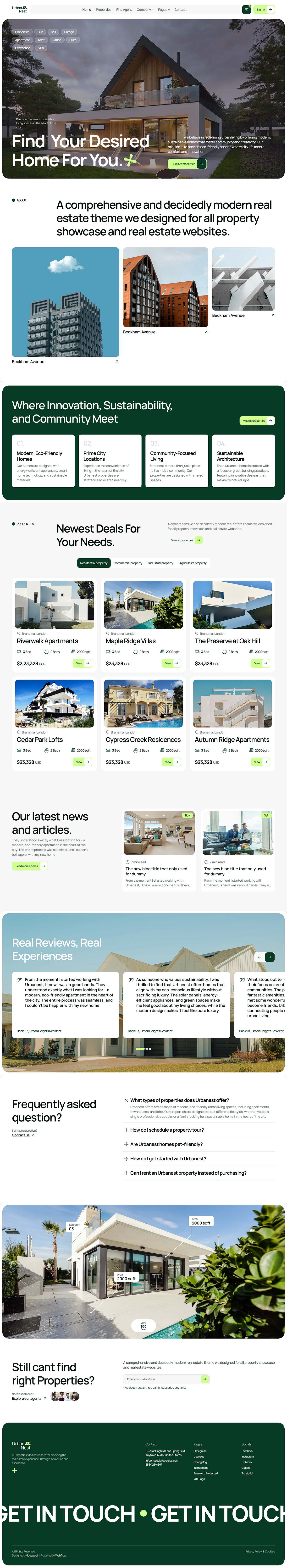 UrbanNest — Real Estate Webflow Template Image 4