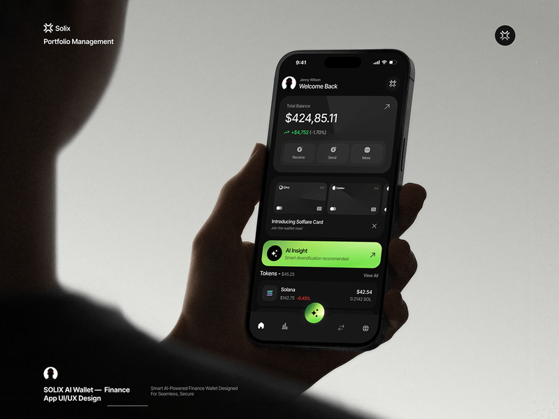 AI Wallet Mobile App | Digital Asset | UI/UX Design