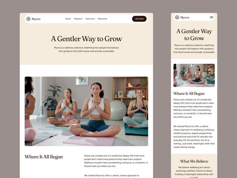 Myora — Yoga & Wellness Website Template