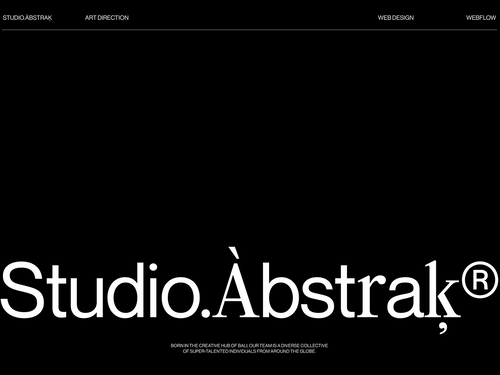 Studio Abstrak - Web Design, Webflow Development