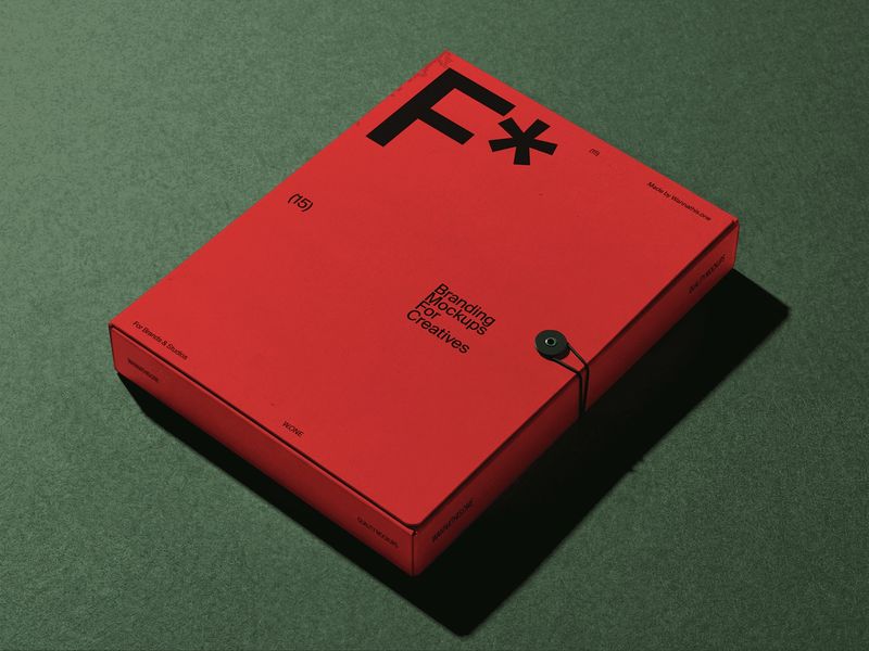 Closed Portfolio Presentation Folder Mockup