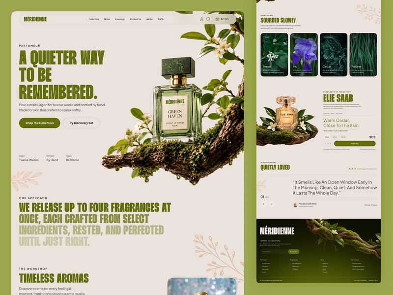 Méridienne - Calm Luxury Perfume Landing Page