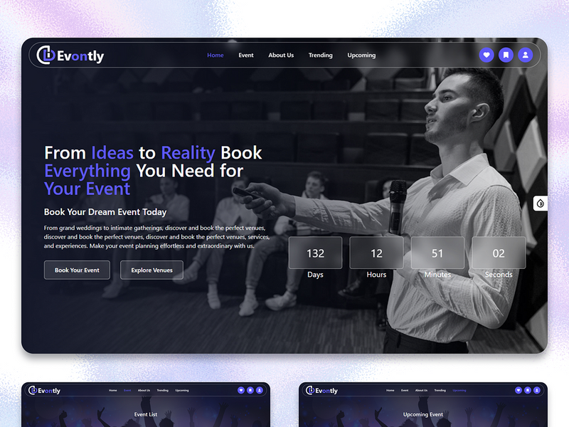 Evontly – Event Management & Booking Template