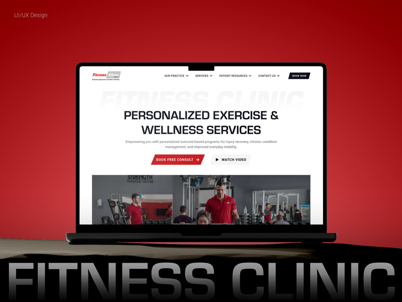 Fitness Clinic Website UI/UX Design