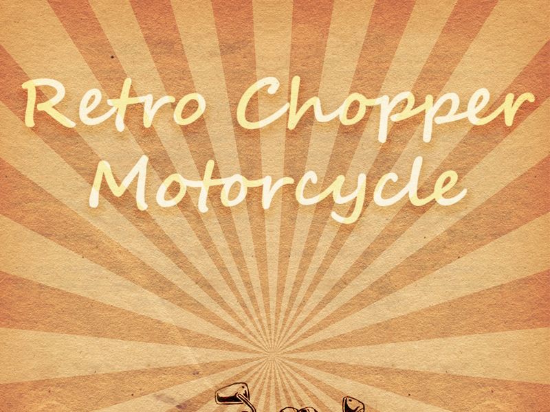 Retro Chopper Motorcycle