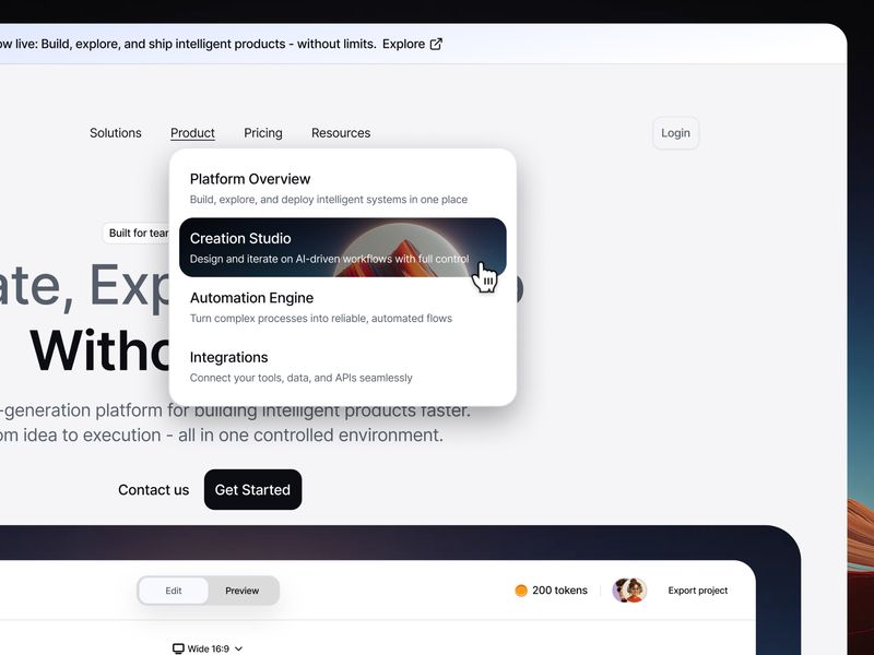 Header Menu - Consistent UI