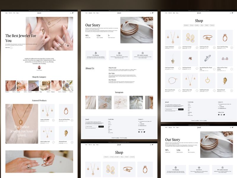 Jewel – Jewelry E-commerce Website Design - Ecommerce design asset by UI8