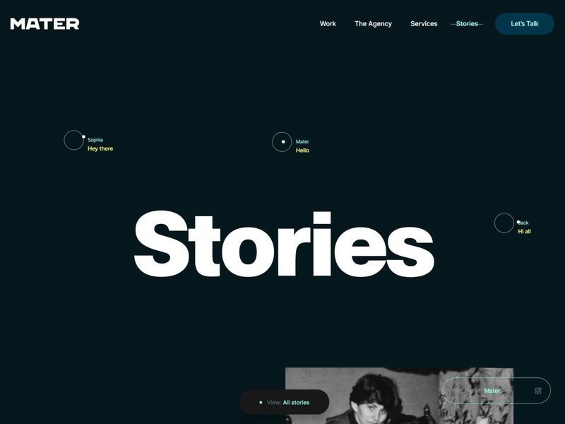 Mater Agency website features