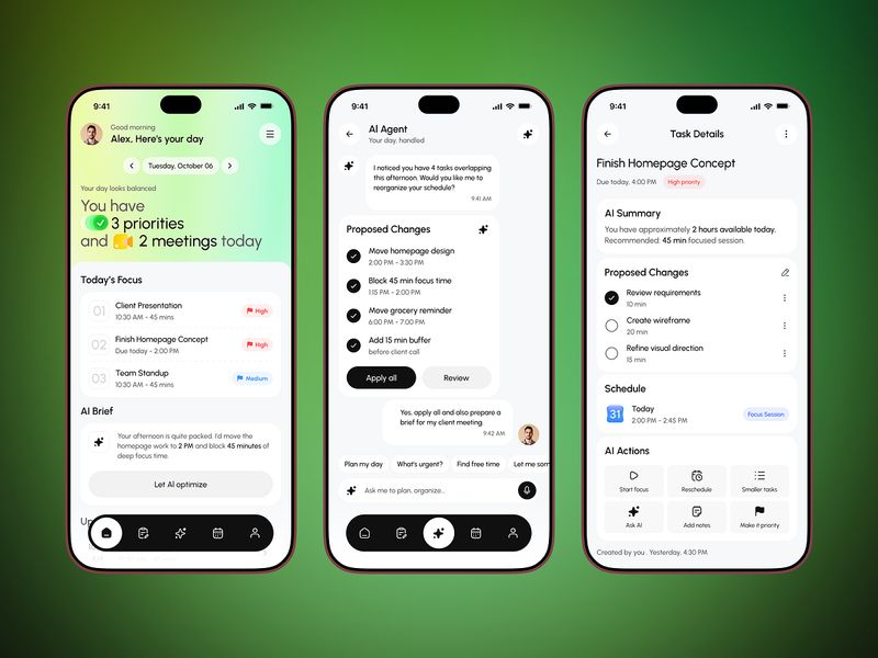 AI Task Planner App Design