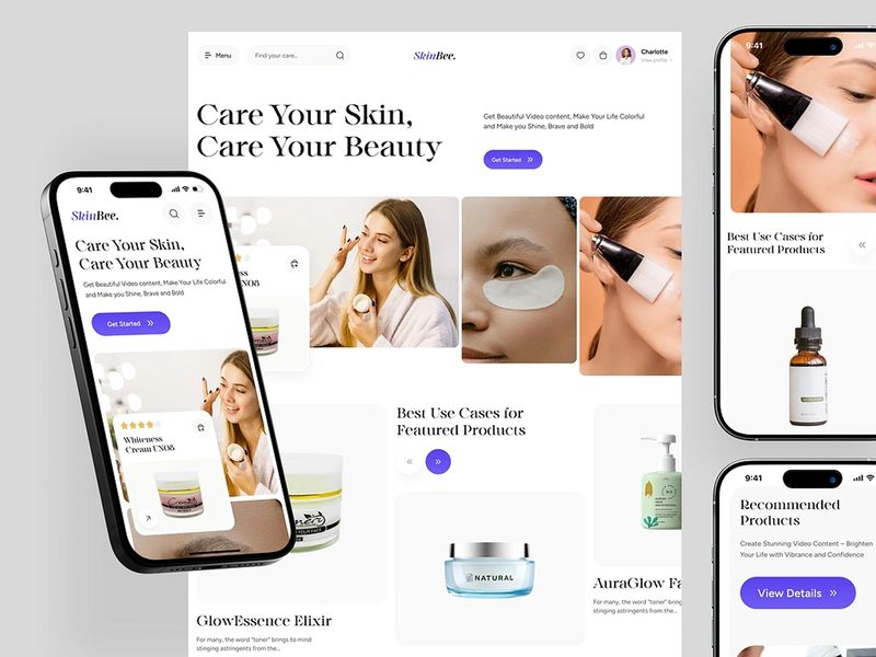 SkinBee – Skincare  Website | Orbix Studio