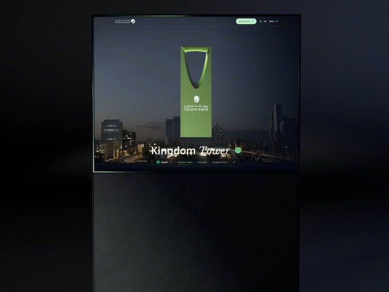 Rotana Signs — Landmark Signage Website 3D & UI Design