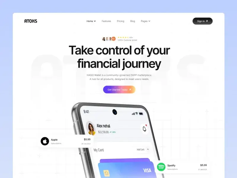 Atoks by Flowgen Studio - Agency design asset by webflow