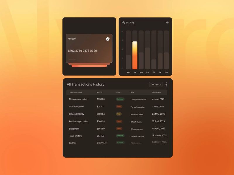 Fitech App - Finance Management Card Motion Graphics Design